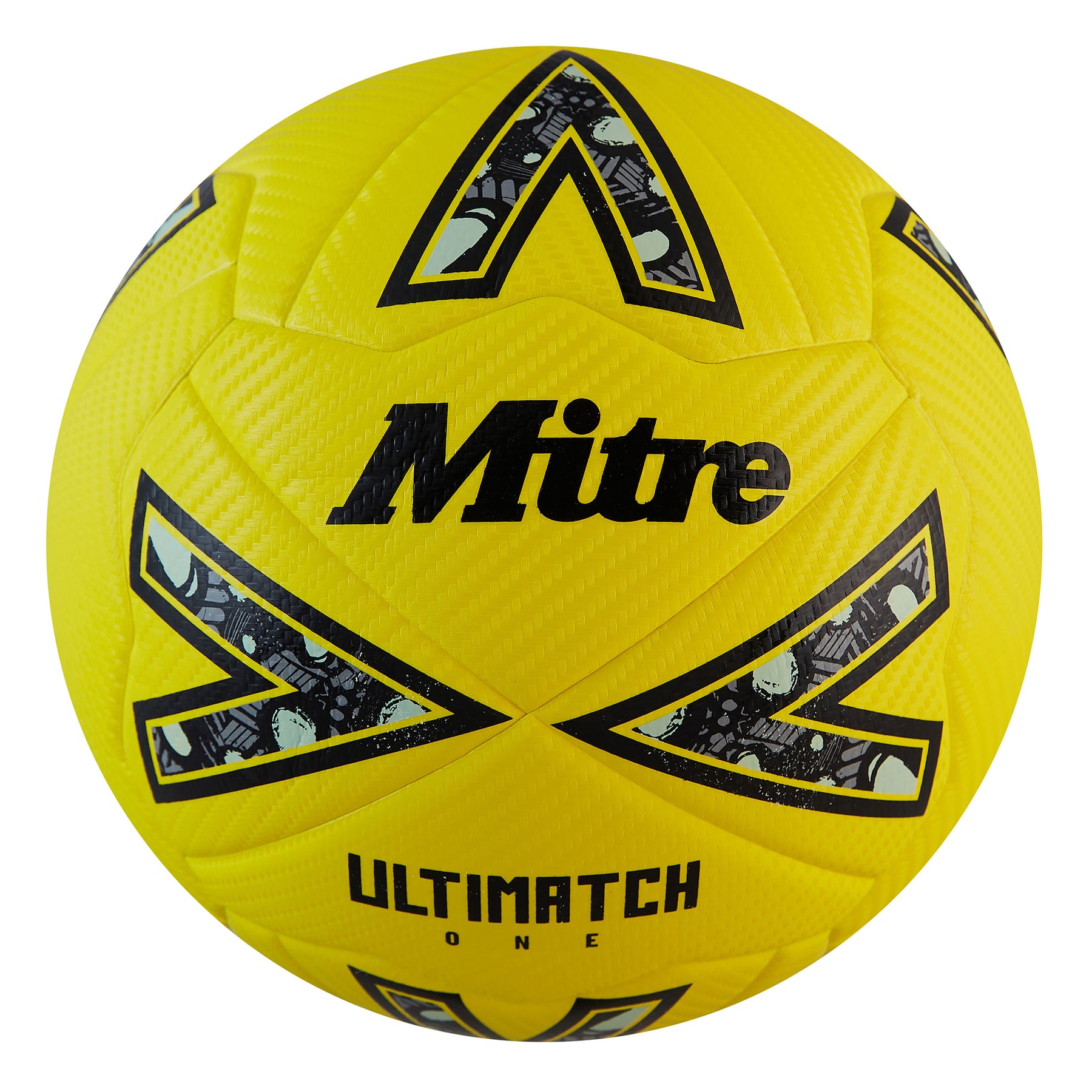 Mitre Ultimatch One 24 Football: Yellow/Black/Grey - 5