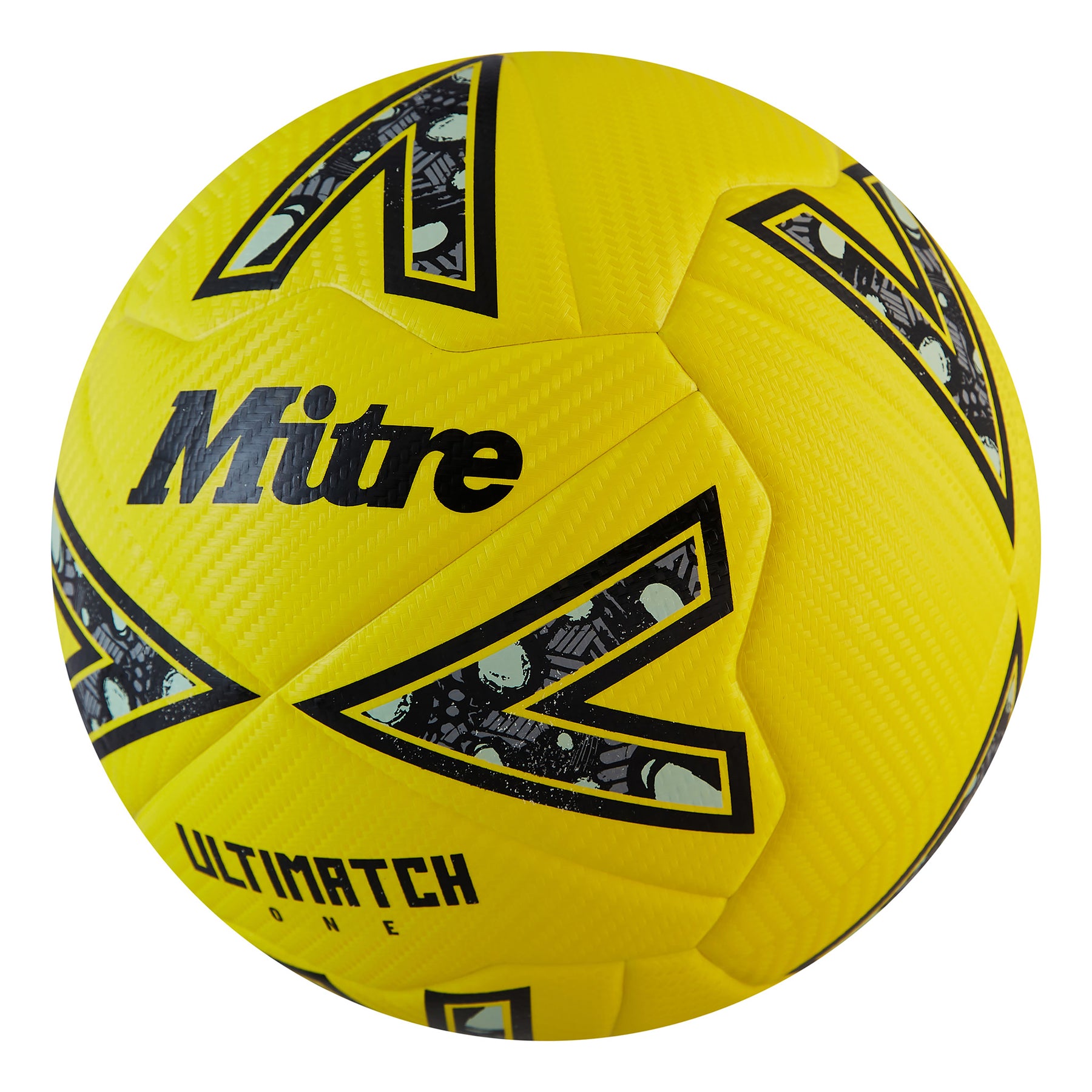 Mitre Ultimatch One 24 Football: Yellow/Black/Grey - 5