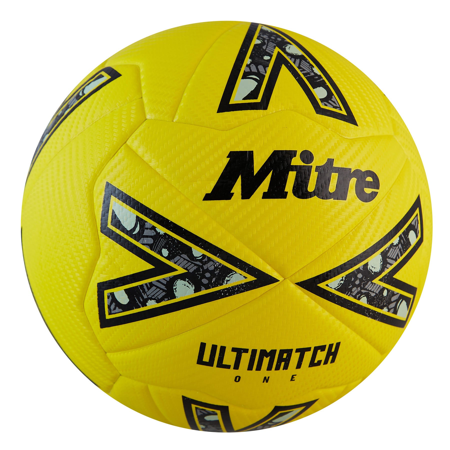 Mitre Ultimatch One 24 Football: Yellow/Black/Grey - 5