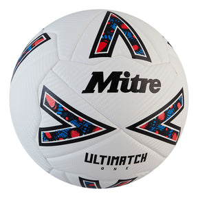 Mitre Ultimatch One 24 Football: White/Black/Red