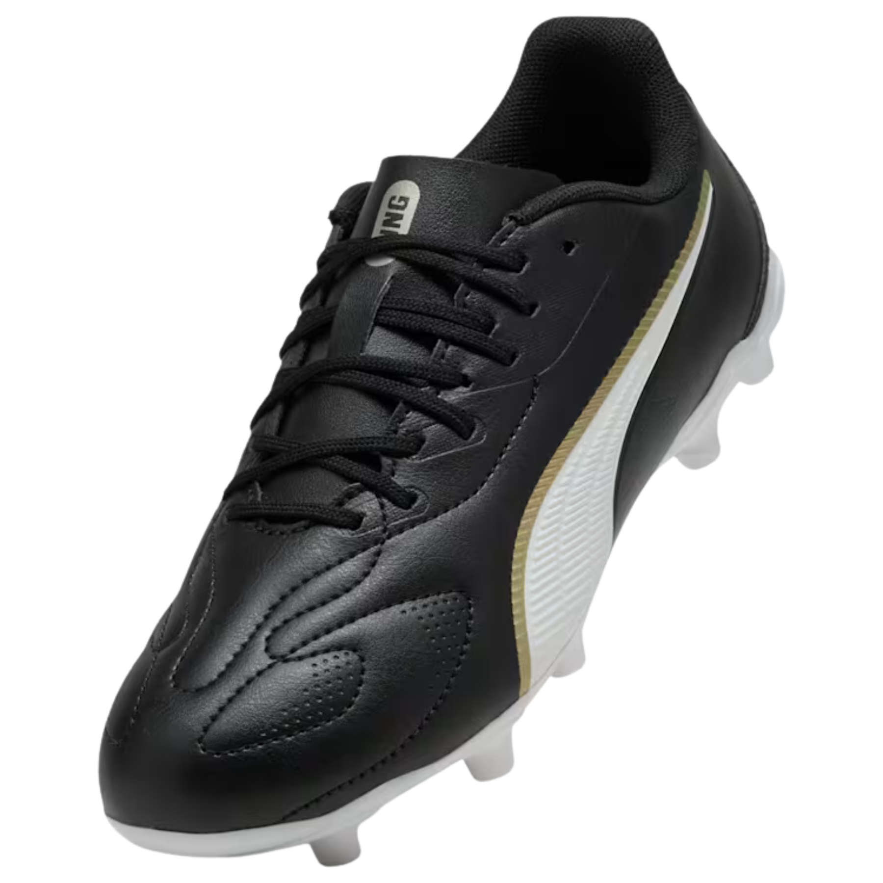 Puma King 20 Play FG Football Boots: Black/White