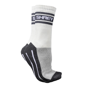 Shrey Elite Double Layer Socks (Pack of Two): Grey/White