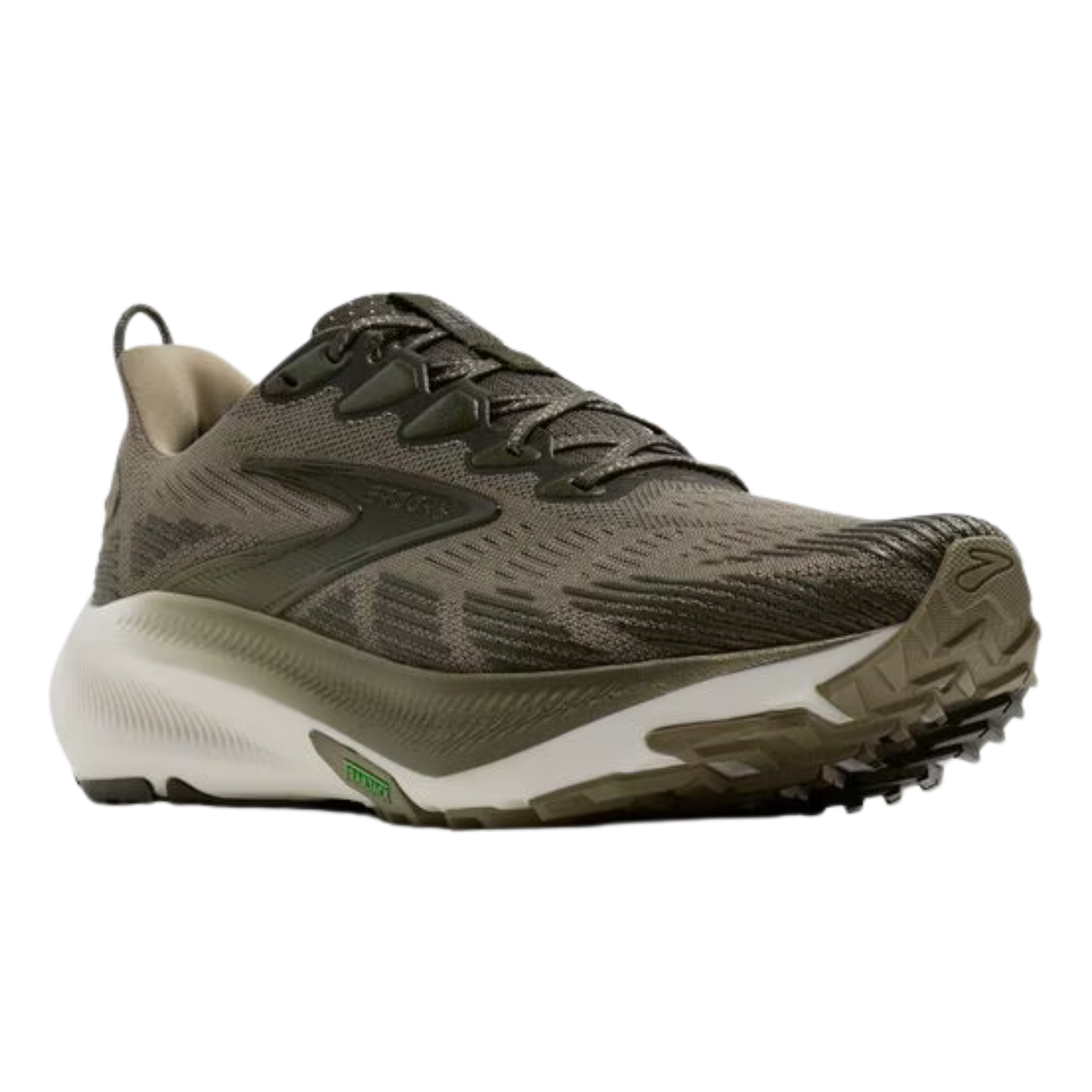Brooks Ghost Trail Men's Running Shoes: Olive/Metallic