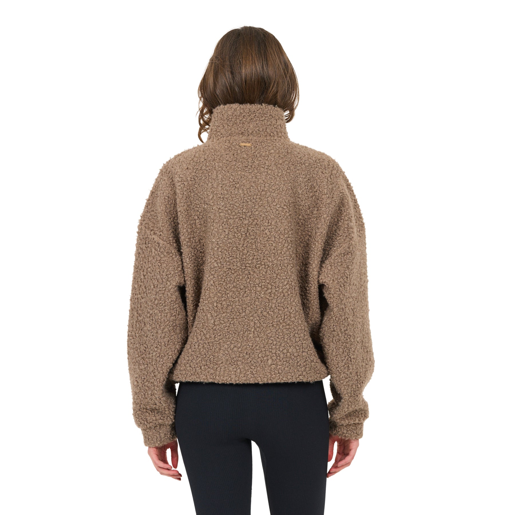 Athlecia Florrie Half Zip Womens Sherpa: Walnut
