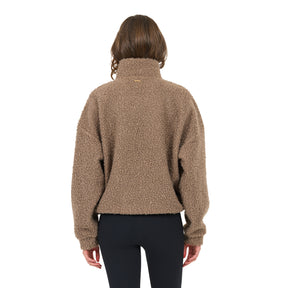 Athlecia Florrie Half Zip Womens Sherpa: Walnut