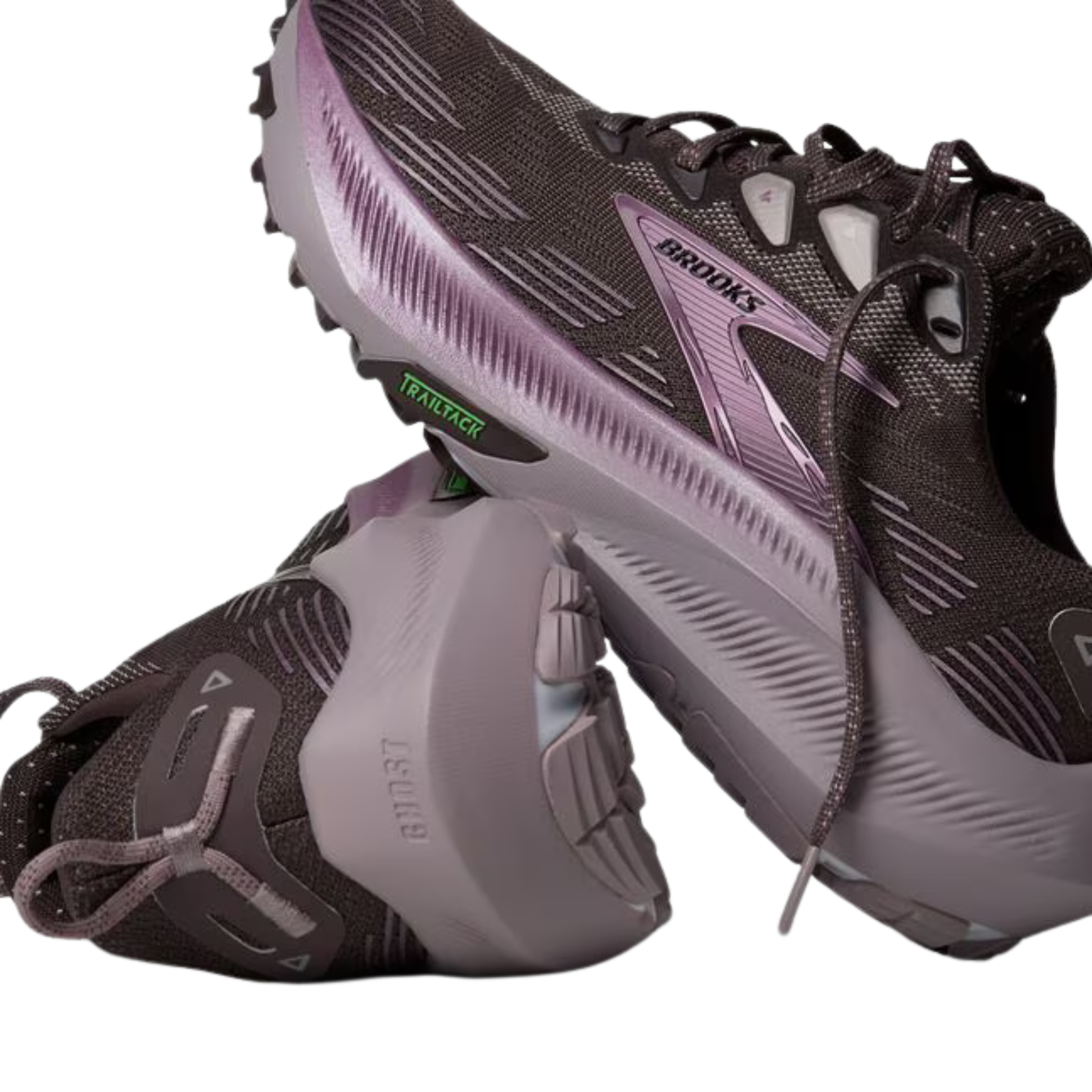 Brooks Ghost Trail Women's Running Shoes: Raisin/Purple/Metallic