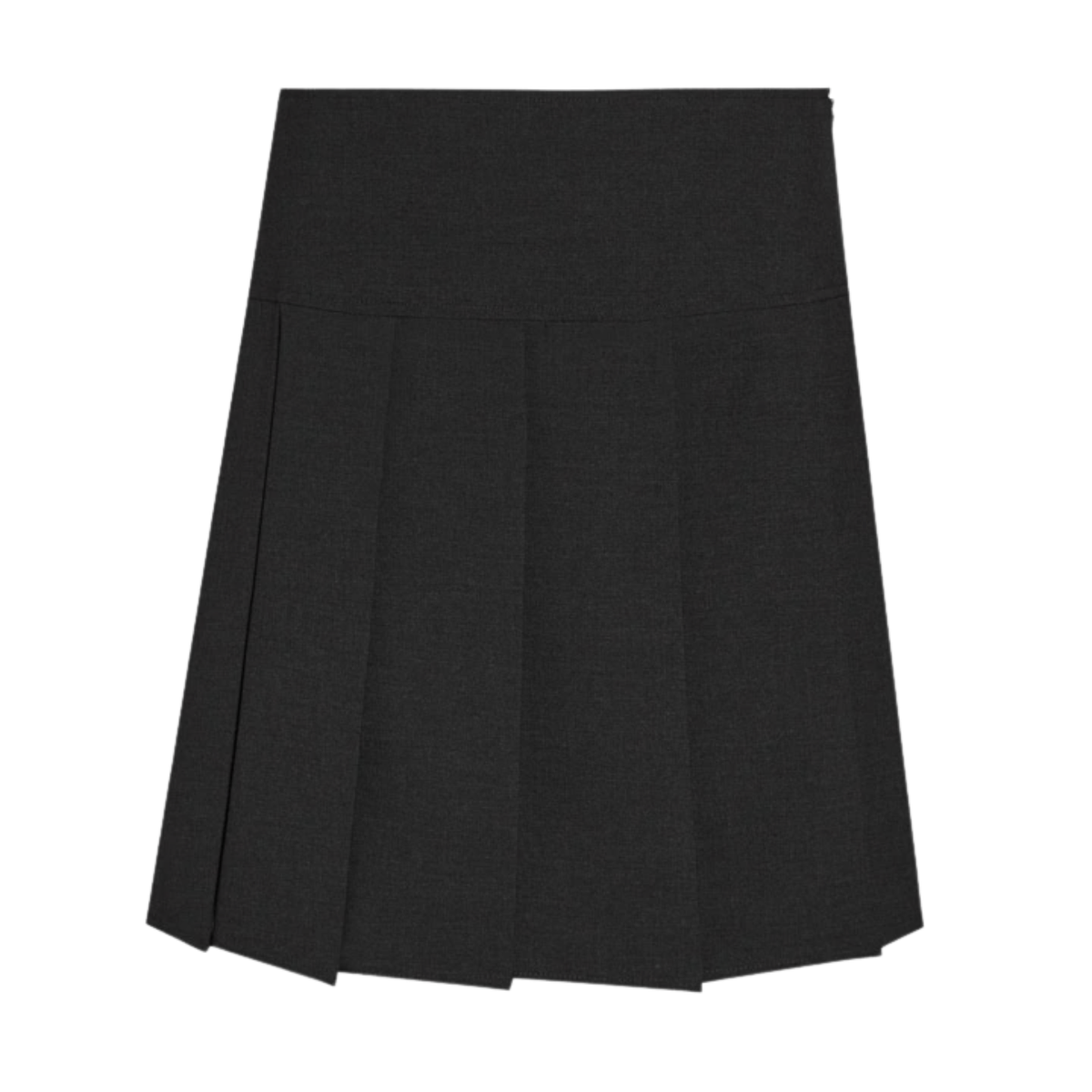 Drop Waist Knife Pleat Junior Skirt: Black