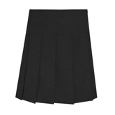 Drop Waist Knife Pleat Junior Skirt: Black