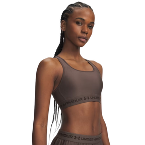Under Armour Crossback Mid Women's Sports Bra: Peppercorn/Kona Brown