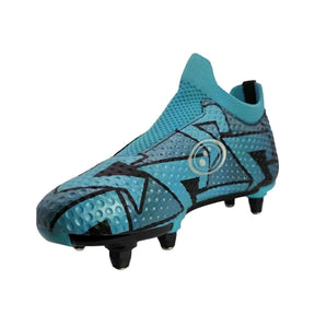 Optimum Laceless Moulded 6 Stud Kids Football Boots: Blue