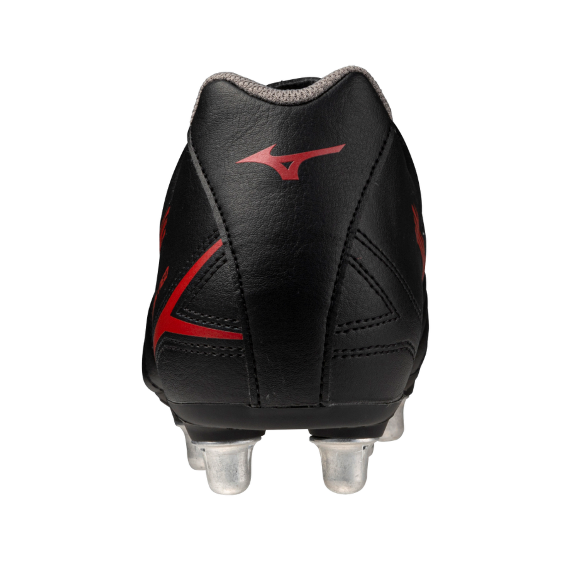 Mizuno Monarcida Neo III Rugby Boots: Black/Morelia Red