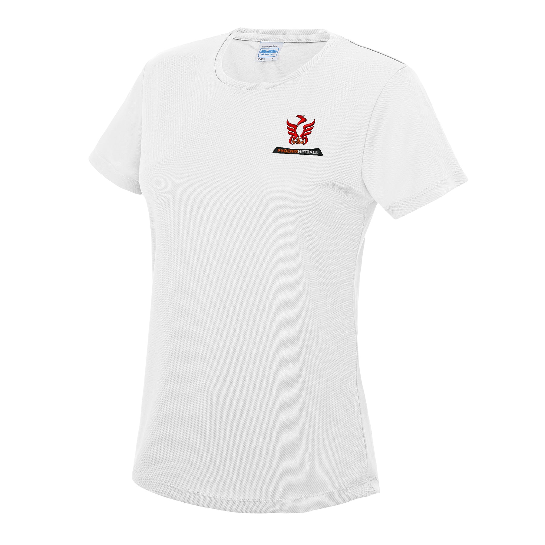 Phoenix Netball T Shirt: White