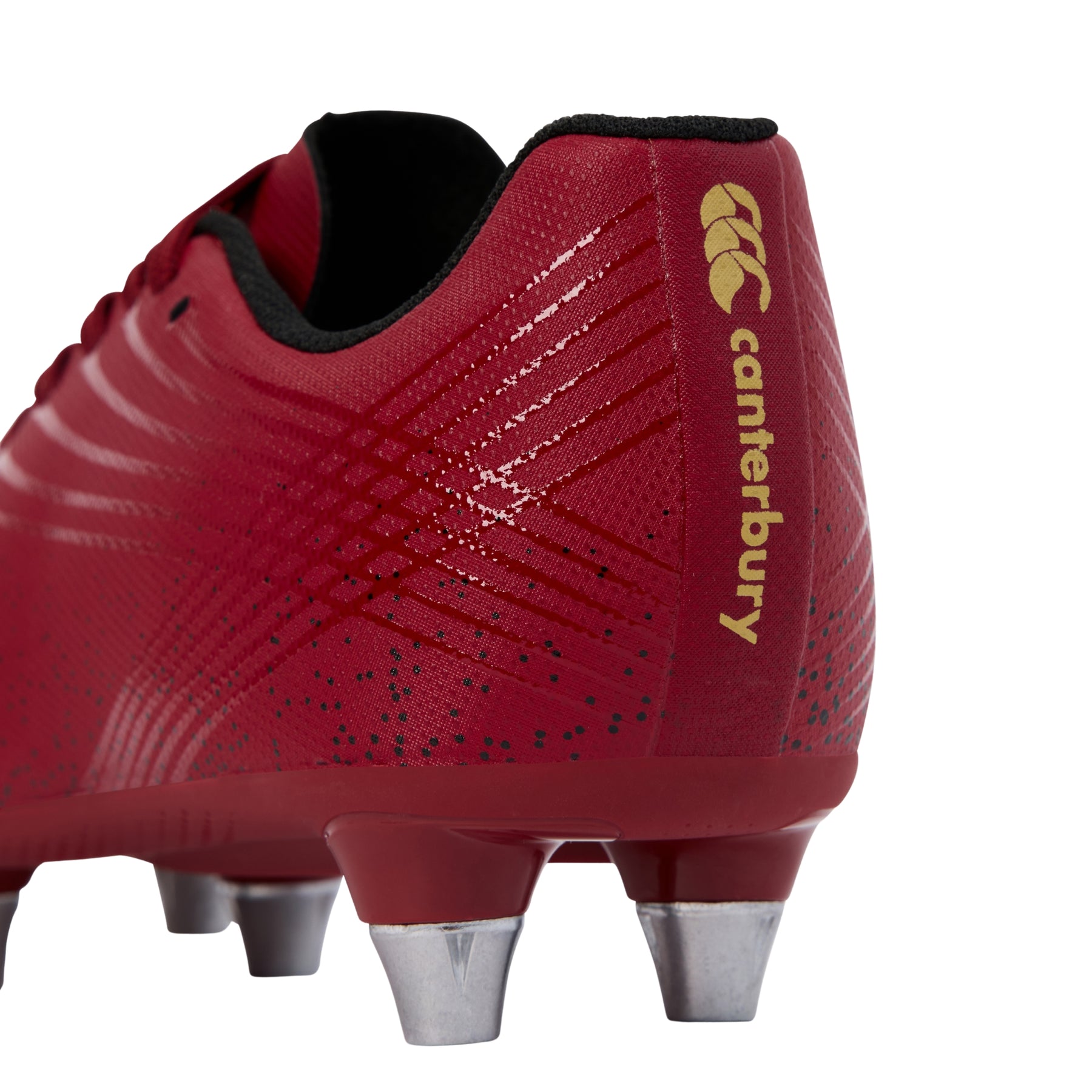 Canterbury Junior Stampede Team Soft Ground Rugby Boots: Red
