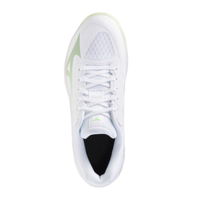 Mizuno Lightening Select Women's Netball Shoes: White/Aqua Grey/Ambrosia