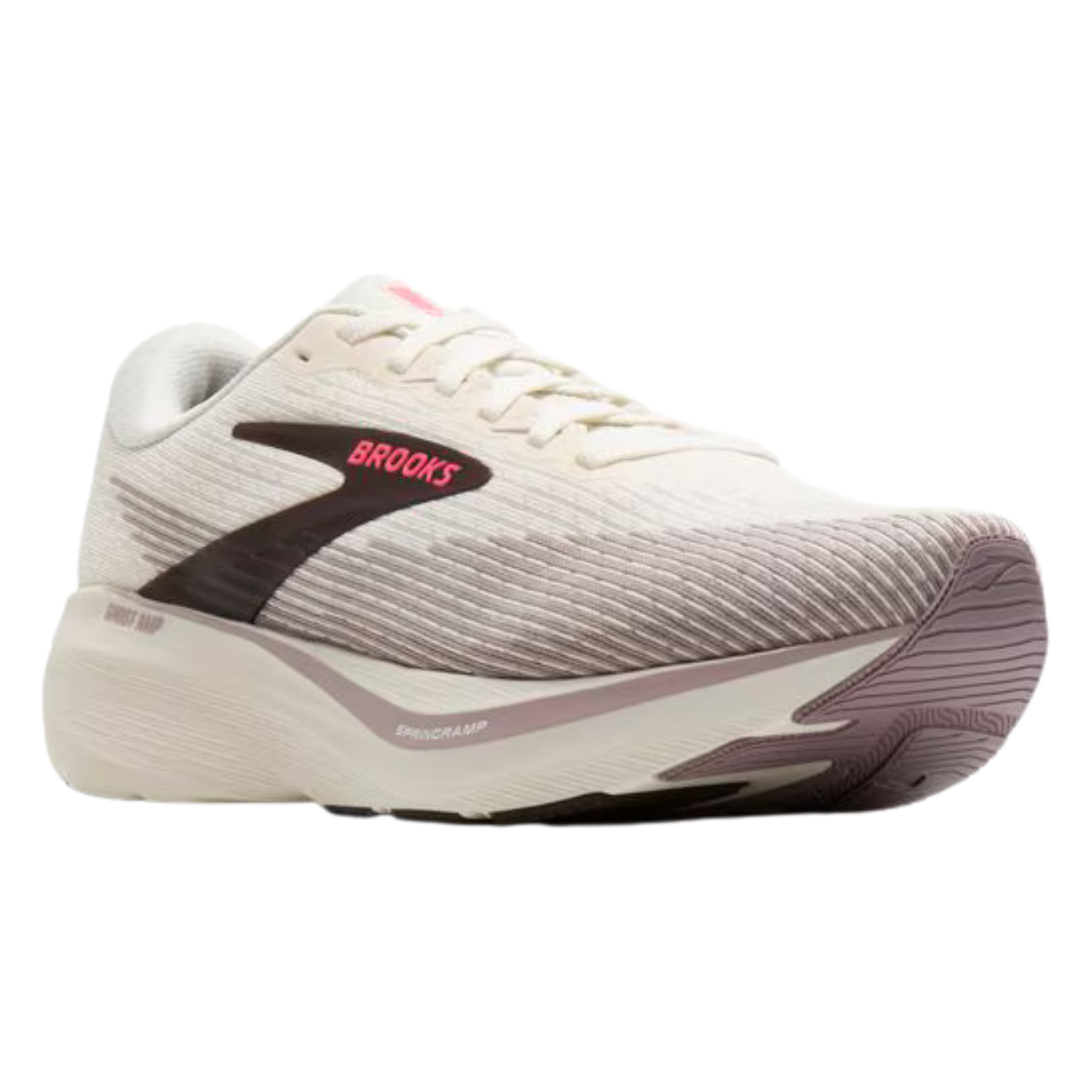 Brooks Ghost Amp Womens Running Shoes: Arctic Wolf/Dove/Pink