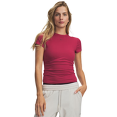 Under Armour Motion Fitted Women's SS Tee: Claret/Ox Blood