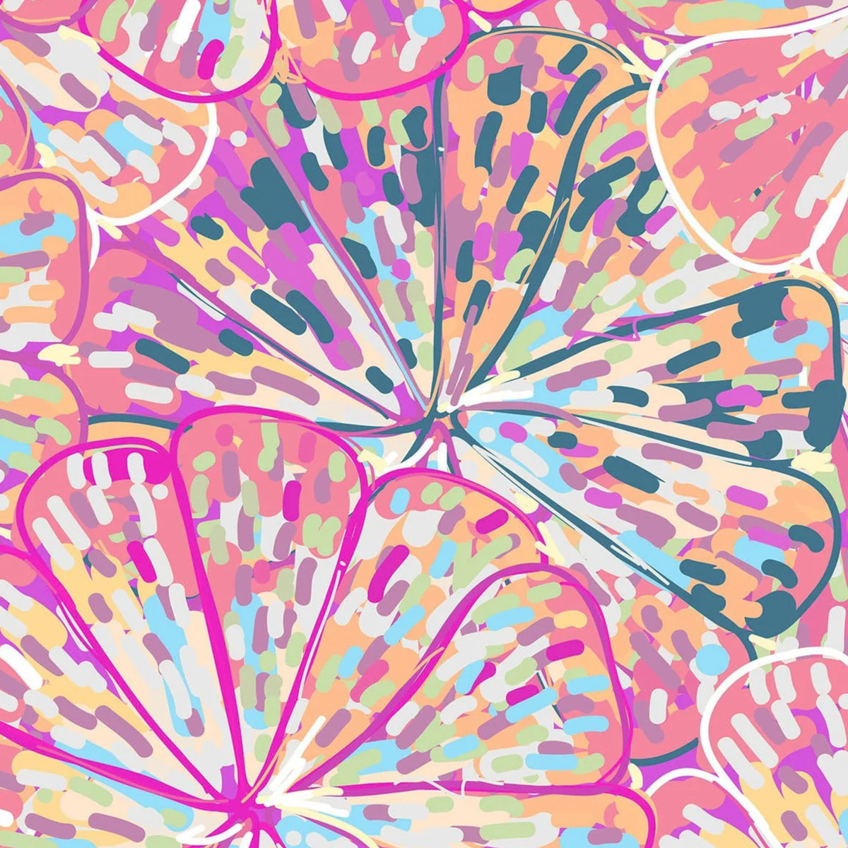 Hocsocx Citrus Pink Blossom Footless Sock