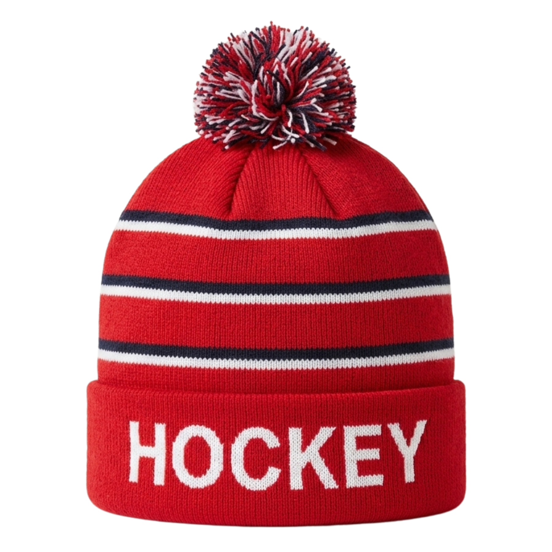 Marlow Hockey Club Bobble Hat Red/Navy