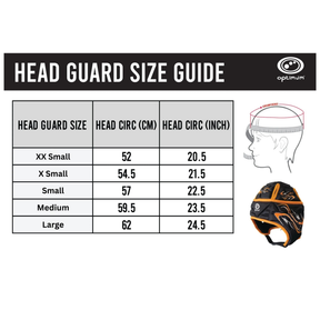 Optimum Inferno Rugby Head Guard: Black/Orange