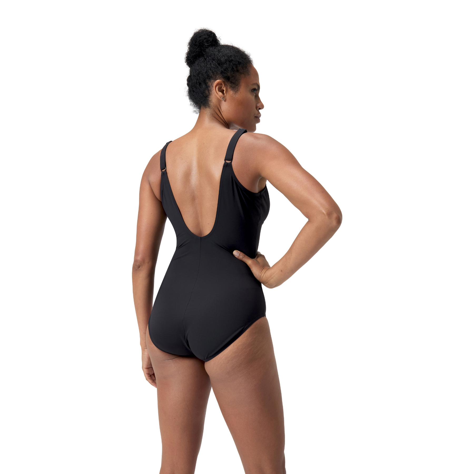 Speedo Women's AquaNite Longer Body Shaping Swimsuit: Black