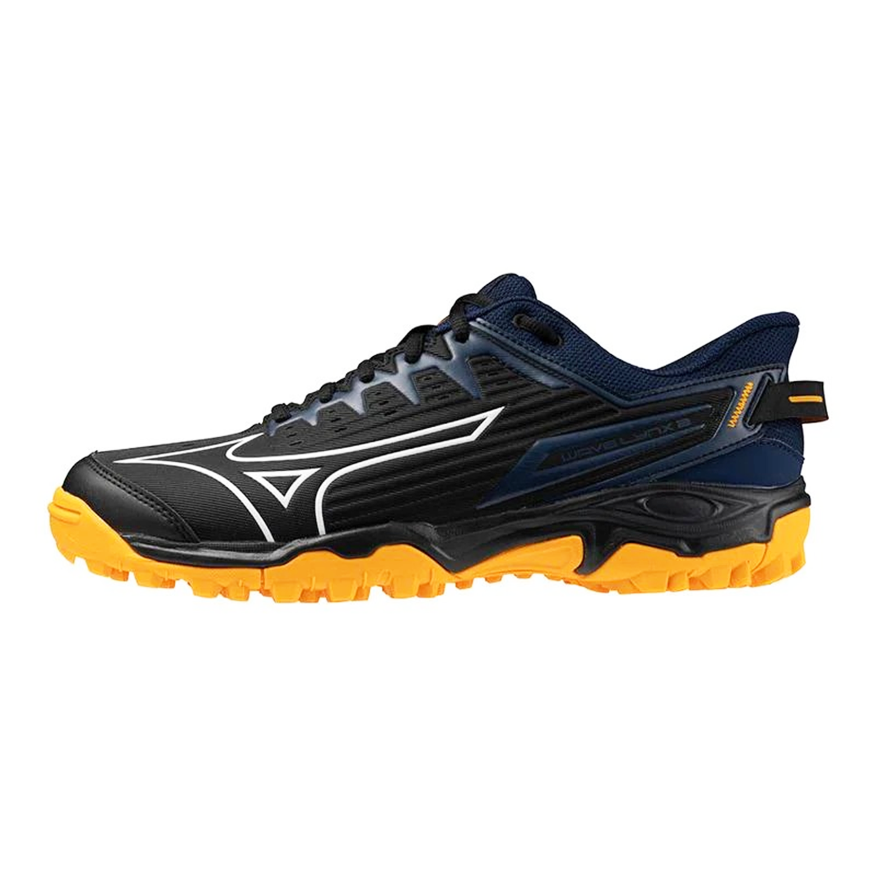 Mizuno Wave Lynx Astro Hockey Shoes: Black/White