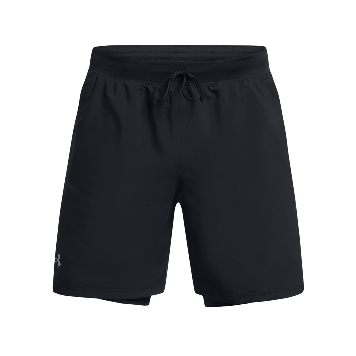 Under Armour Mens Launch Run 7inch 2-in-1 Running Shorts: Black/Reflective
