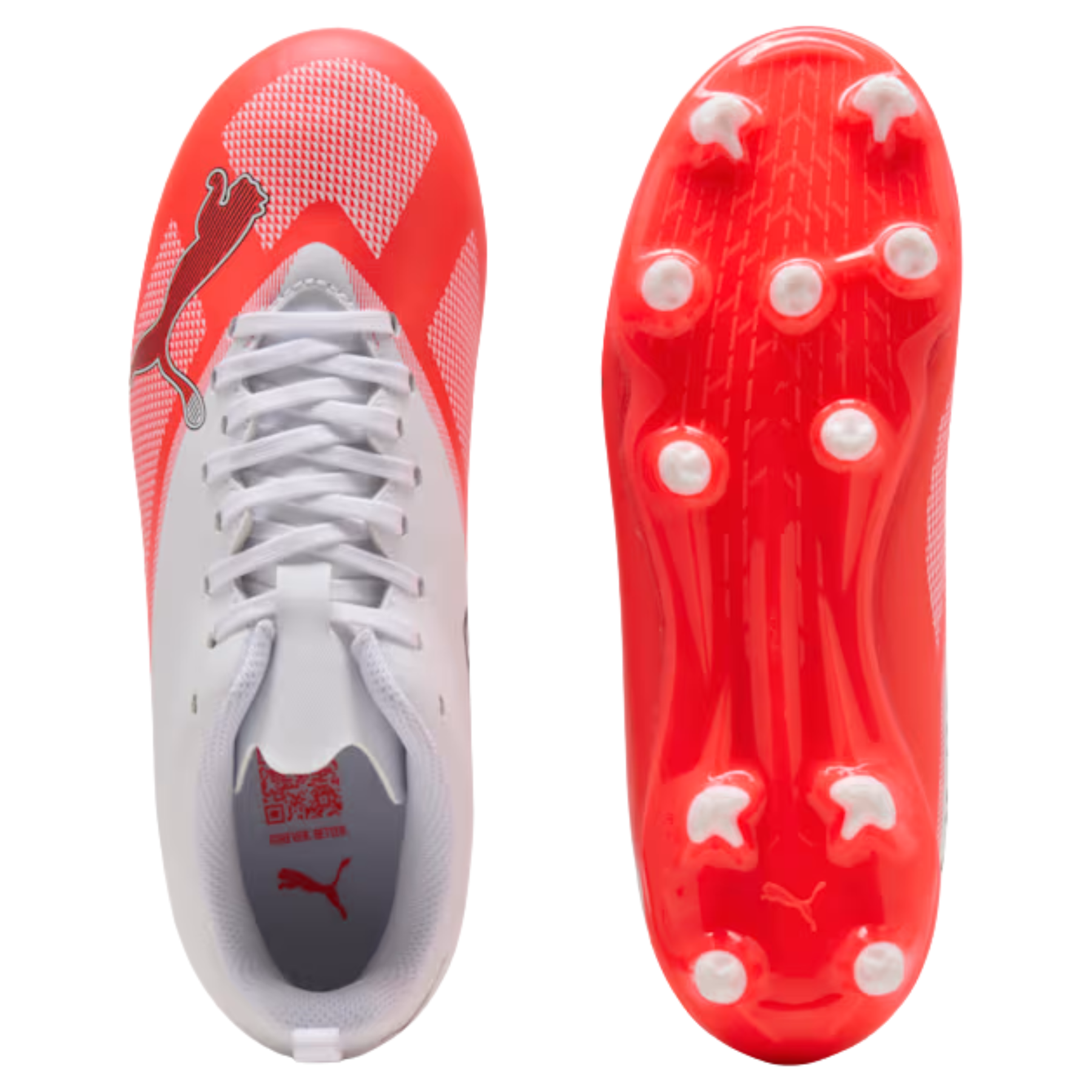 Puma Ultra 7 Play FG/AG Junior Football Boots: Red/Black/White