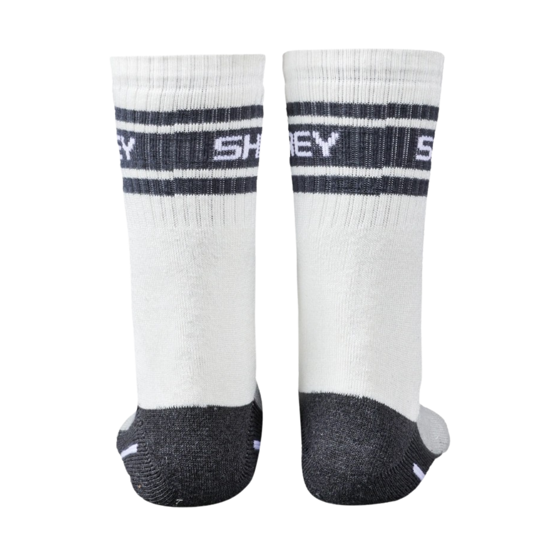 Shrey Elite Double Layer Socks (Pack of Two): Grey/White