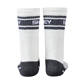 Shrey Elite Double Layer Socks (Pack of Two): Grey/White