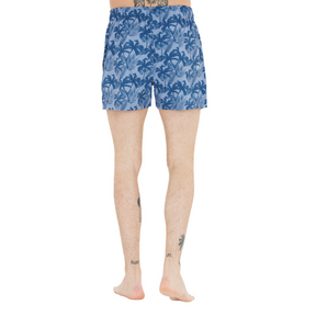 Cruz Werner Mens Beach Boardshorts: Blue Palm Tree