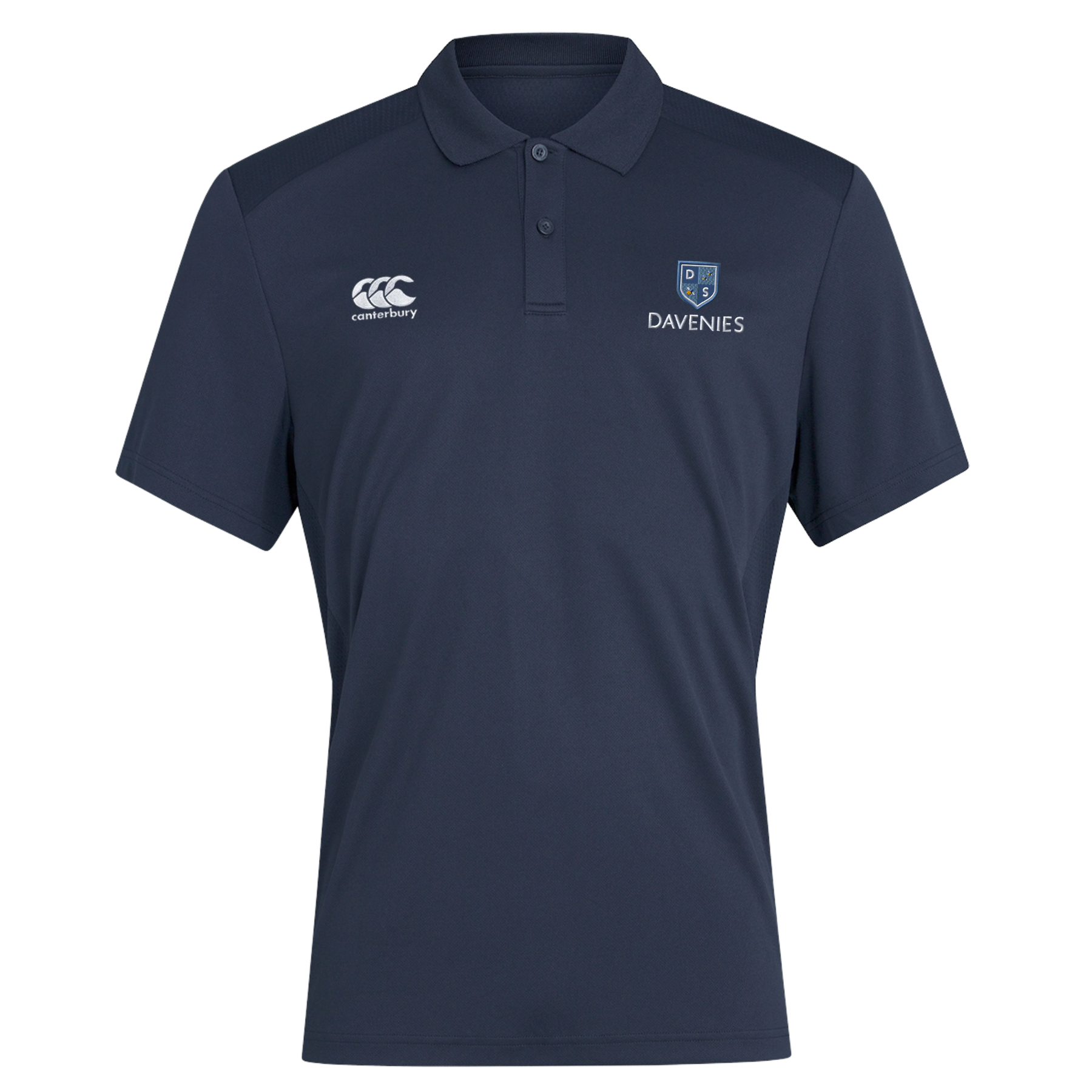 Davenies Men's Club Dry Polo: Navy