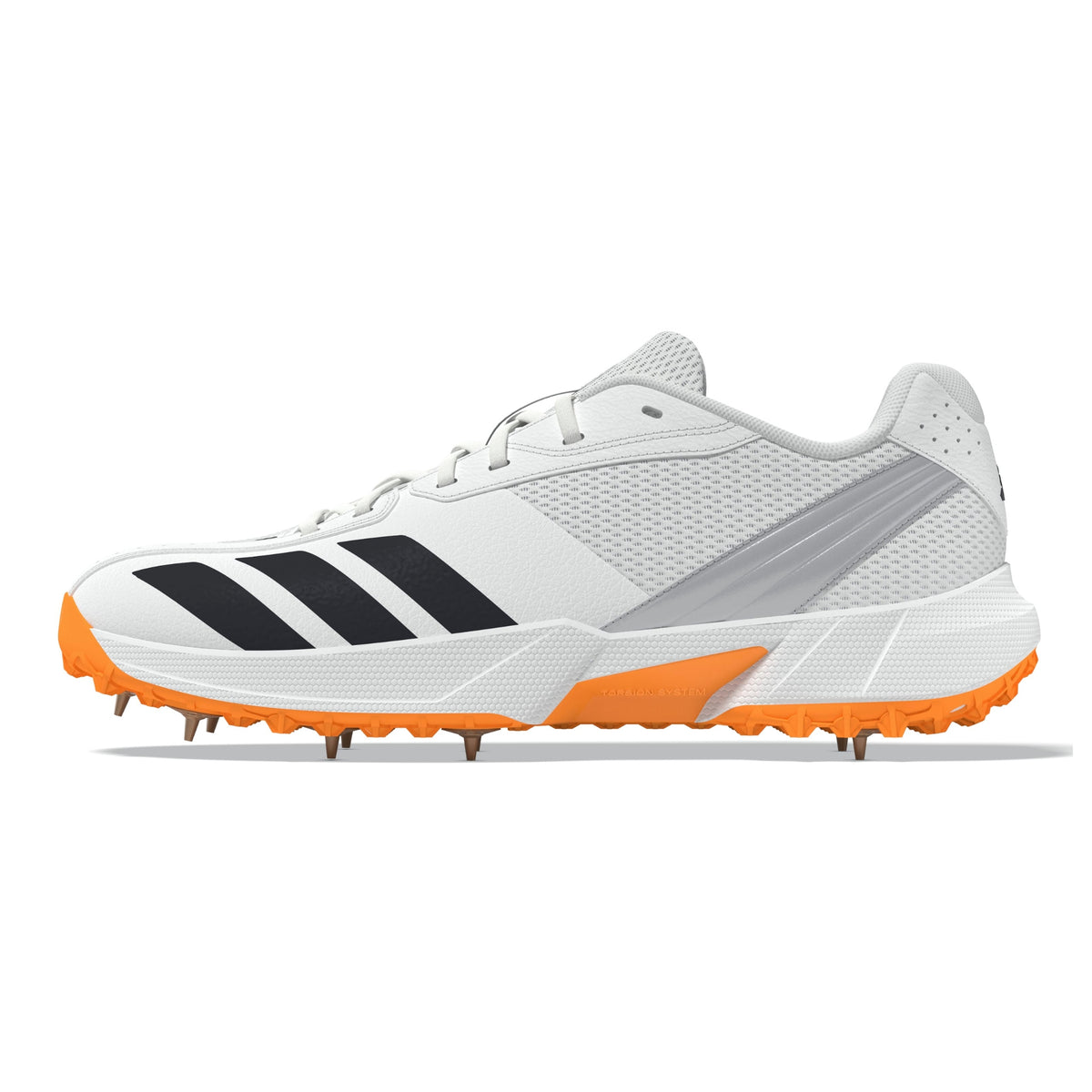 Adidas 22YDS Spike Adult Cricket Shoes: White/Black