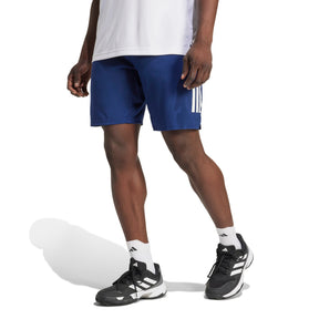 Adidas Club 3 Stripe Mens Tennis Shorts: Navy