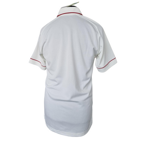Salamander Polyester Cricket Shirt: Maroon Trim