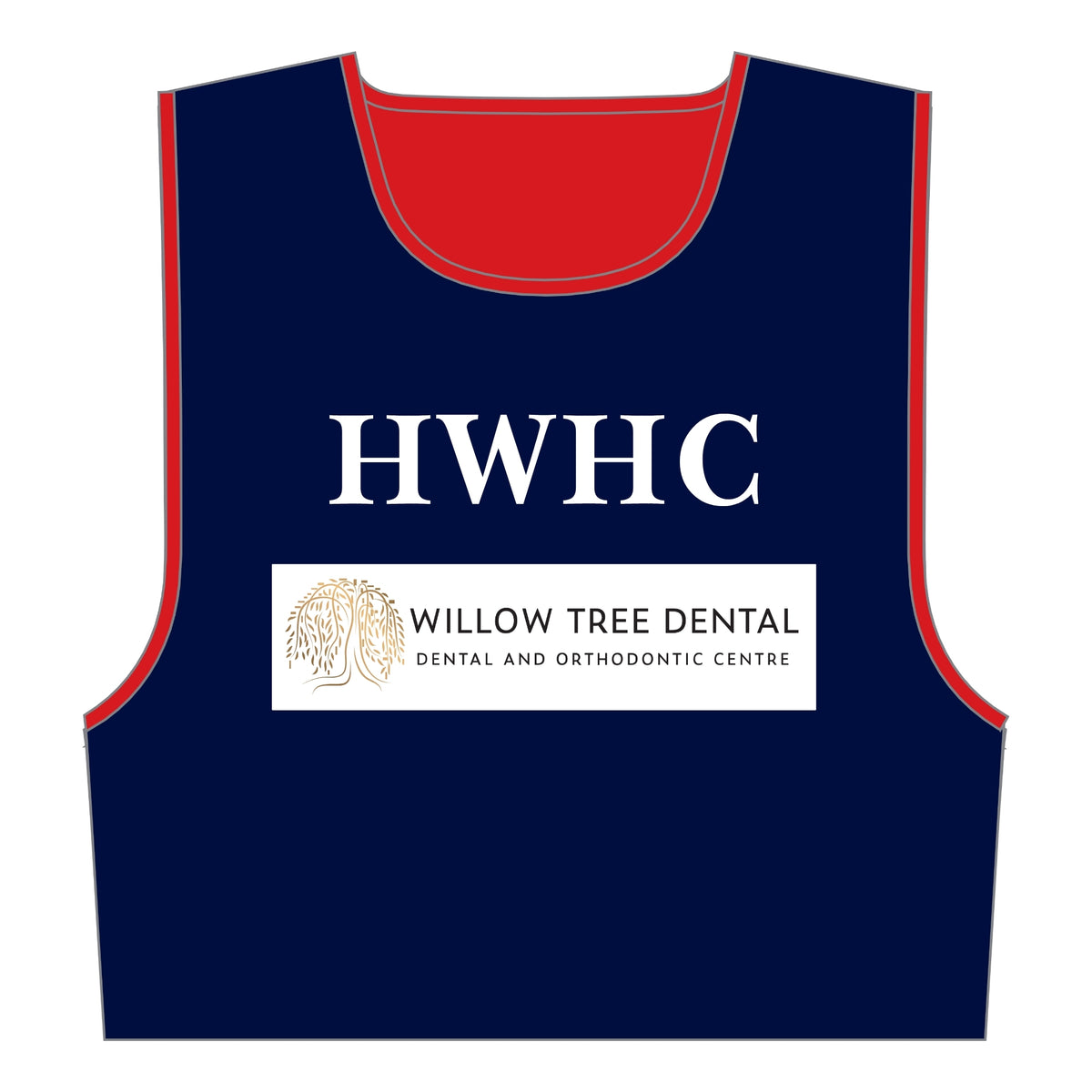 Hampstead and Westminster HC Reversible Training Bib: Navy/Red