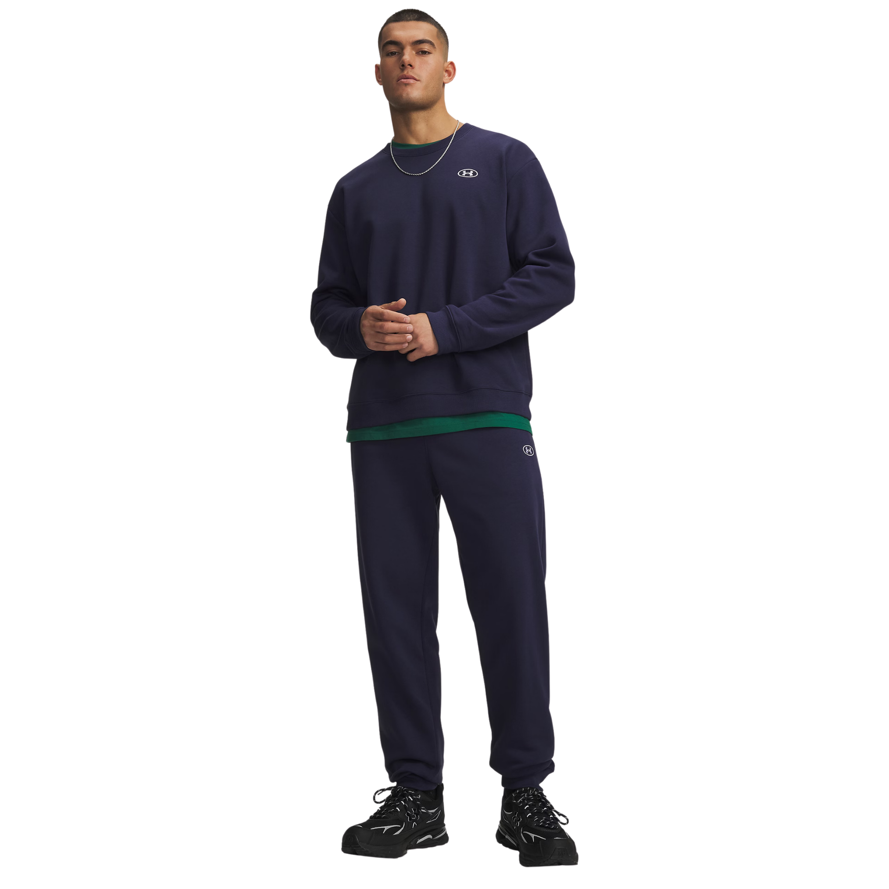 Under Armour Men's Rival Fleece Joggers: Midnight Navy/White
