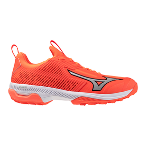 Mizuno Wave Panthera 2 Hockey Shoes: Lava Orange/White/Black