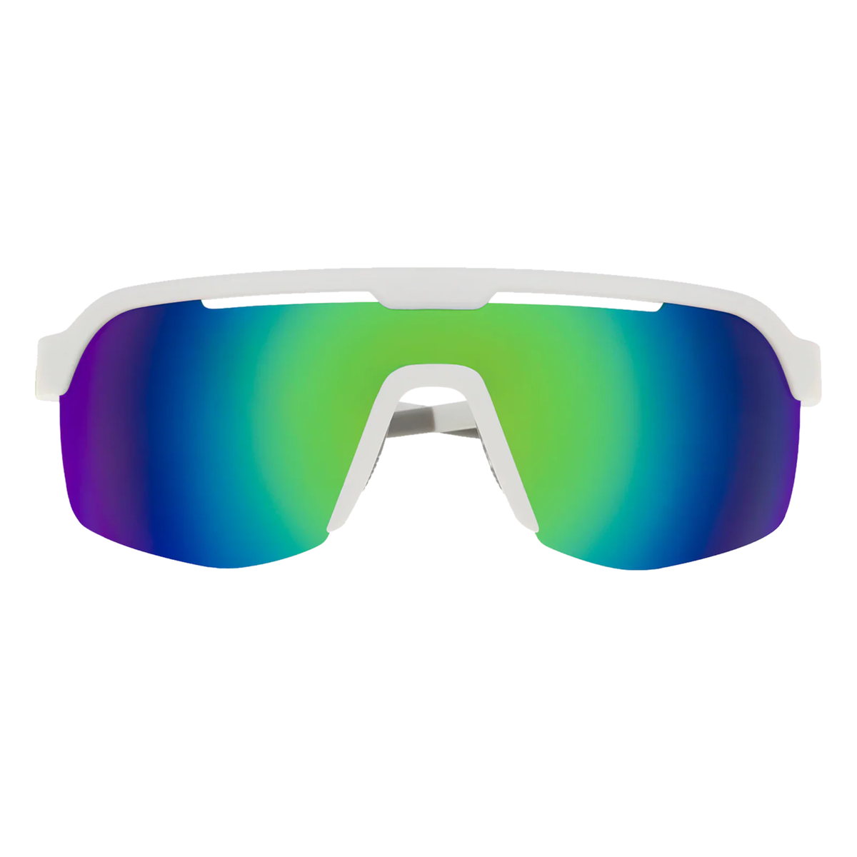 Goodr Aqua Shock Sunglasses Blue Reflective Polarised Lenses: White Frame