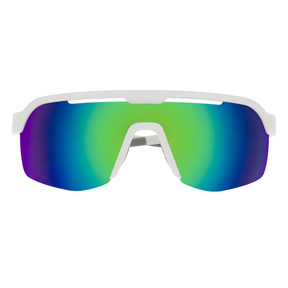 Goodr Aqua Shock Sunglasses Blue Reflective Polarised Lenses: White Frame