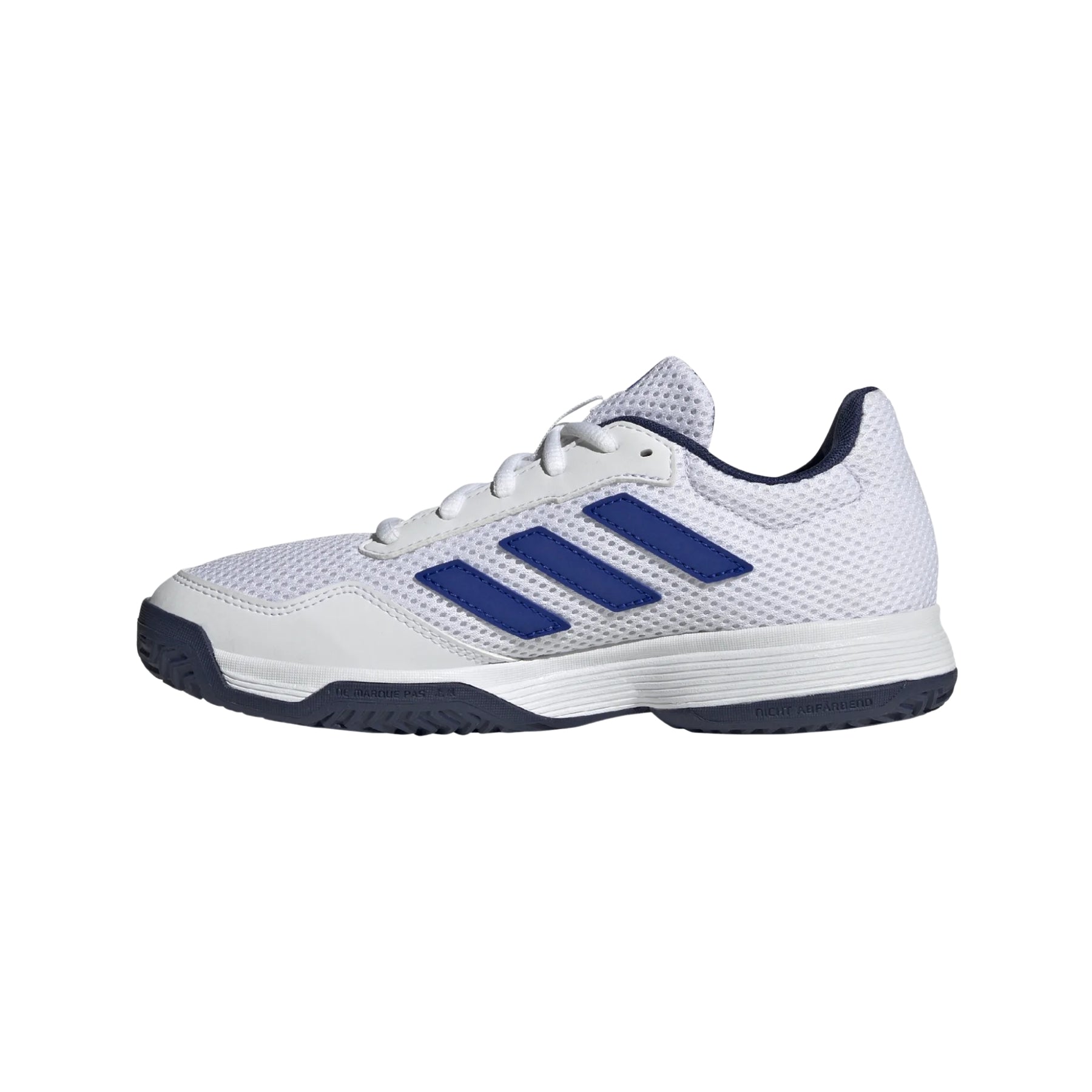 Adidas Gamespec Junior Tennis Shoes: White/Blue