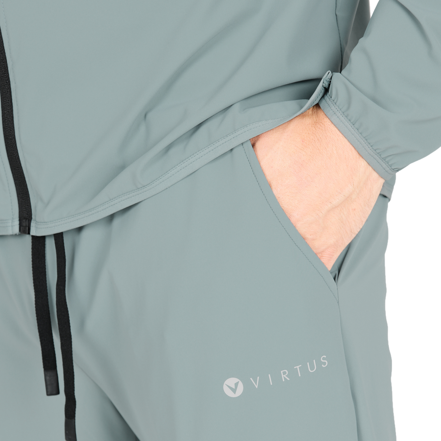 Virtus Alonso Mens Technical Sweat Pants: Stormy Sea