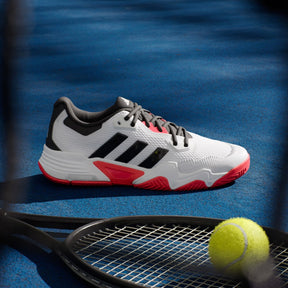 Adidas Solematch Control 2 Men's Tennis Shoes: White/Black/Red