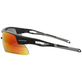 Endurance Jacque Half-Frame Sports Glasses: Black
