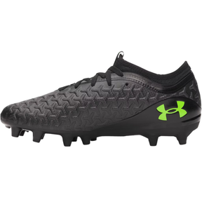 Under Armour Magnetico Select 6 Junior Football Shoes: Metallic Black/Hyper Green