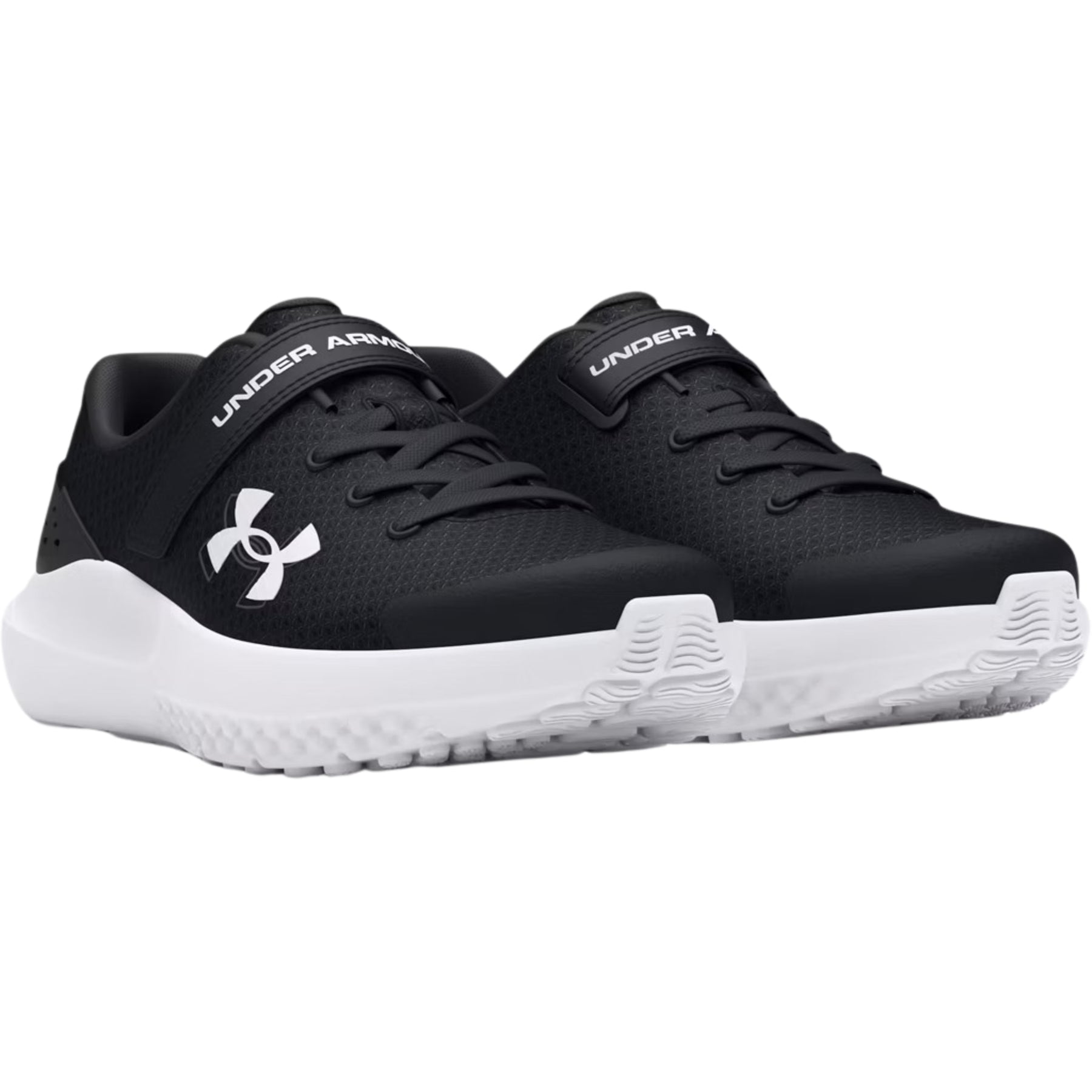 Under Armour Surge 4 Kids Pre-School AC Running Shoes: Black/Anthracite/White