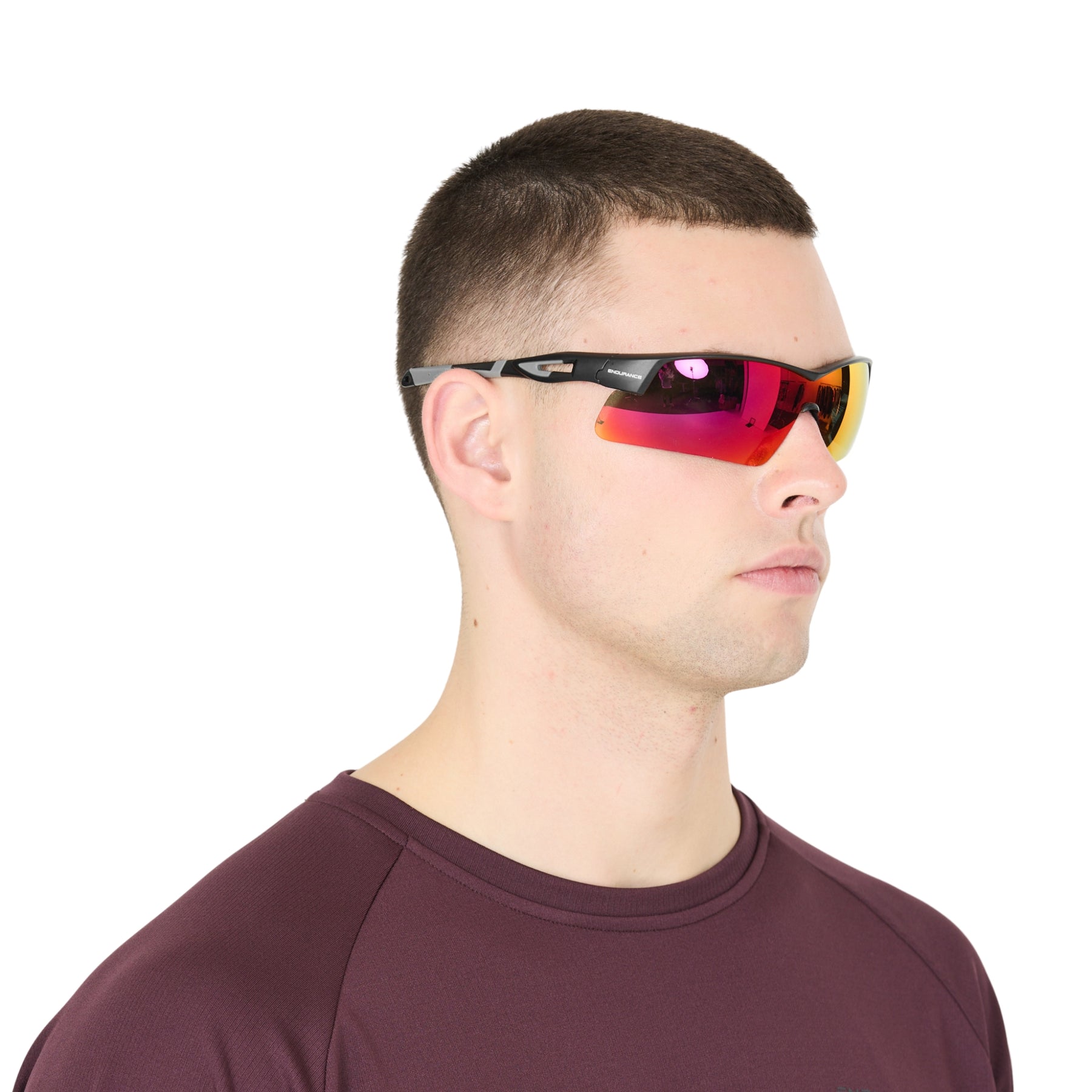 Endurance Jacque Half-Frame Sports Glasses: Black