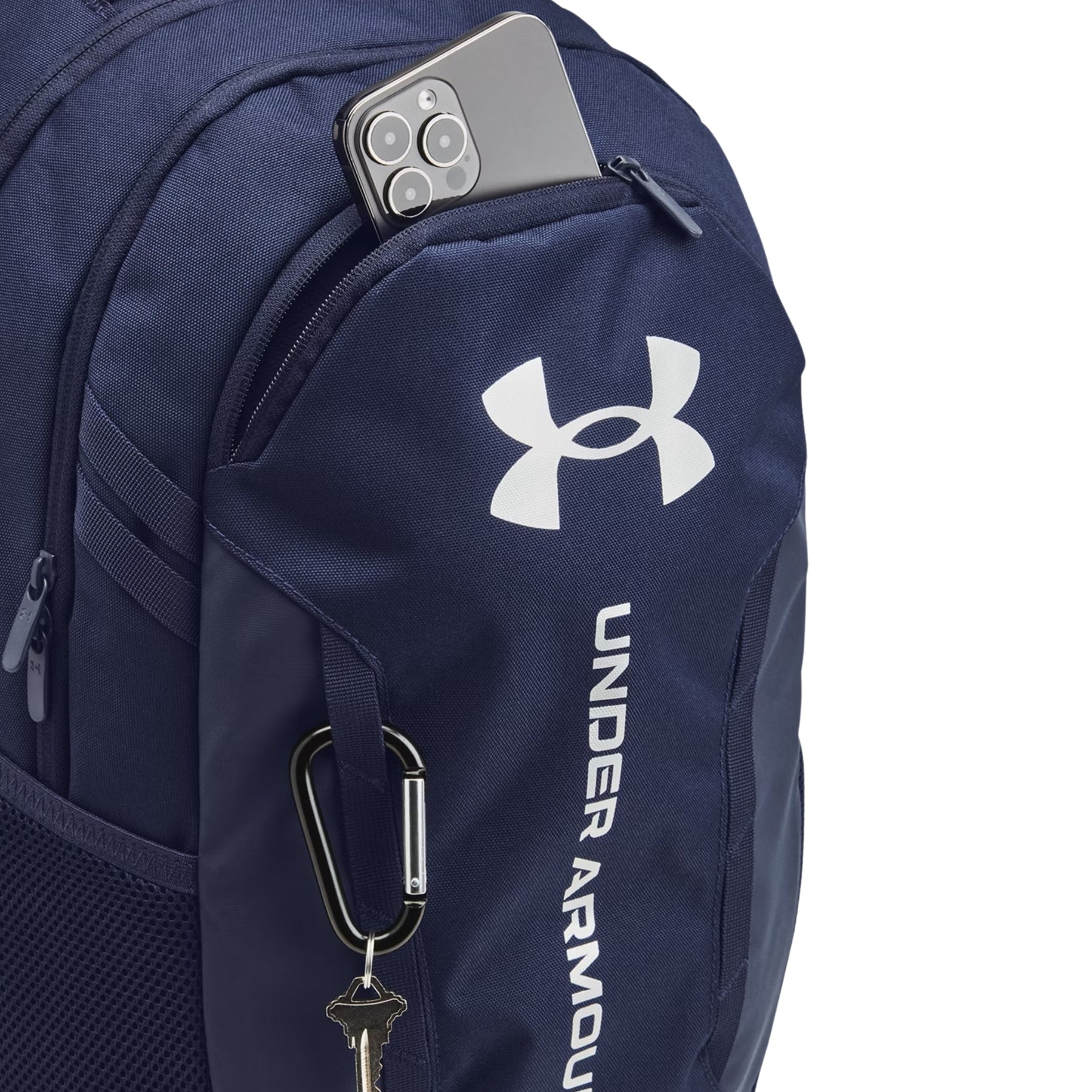 Under Armour Hustle 6.0 Backpack: Midnight Navy/White