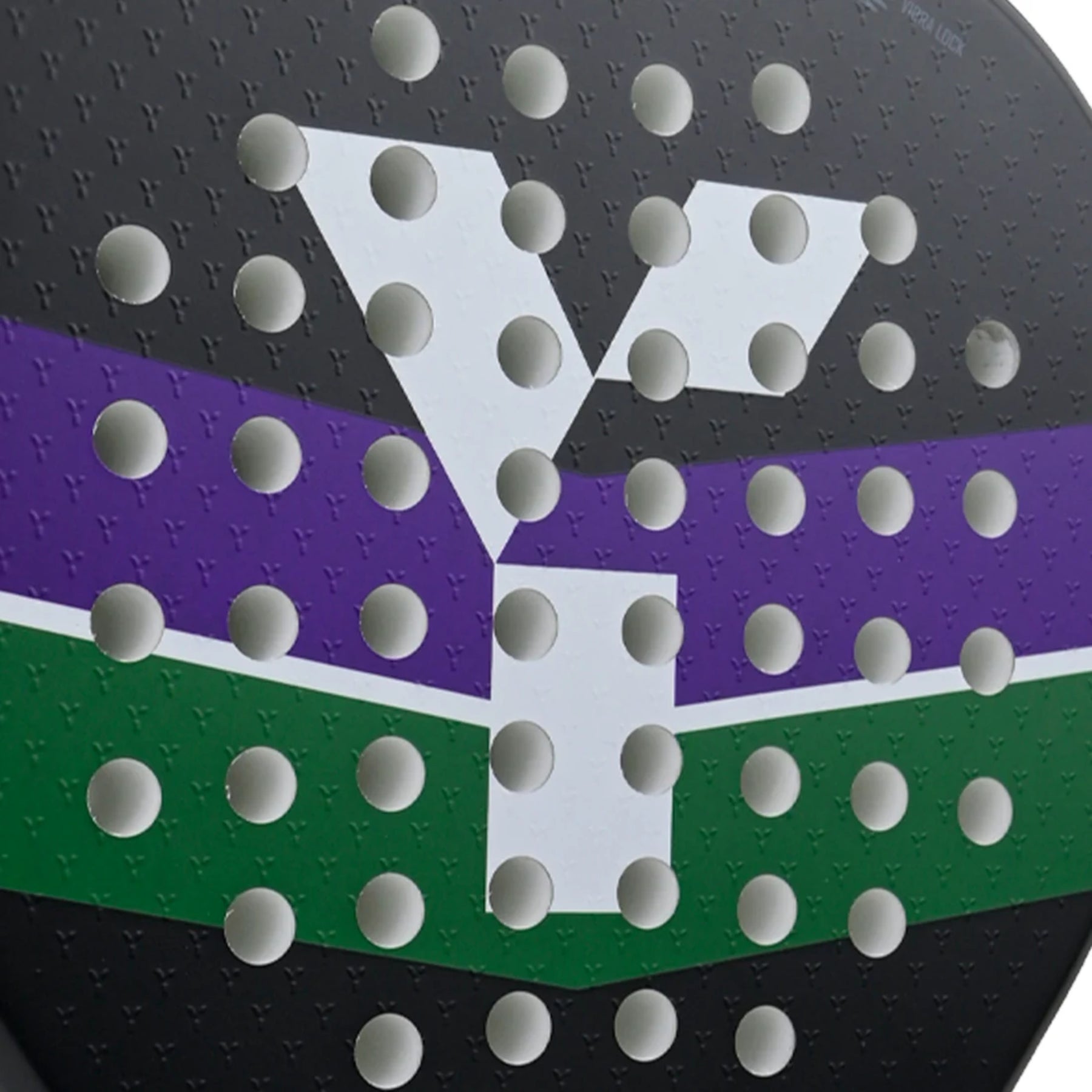 Y1 Panna Padel Racket: Black/Green/Purple