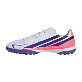 Adidas F50 Hyperfast Club TF Junior  Football Boots: White