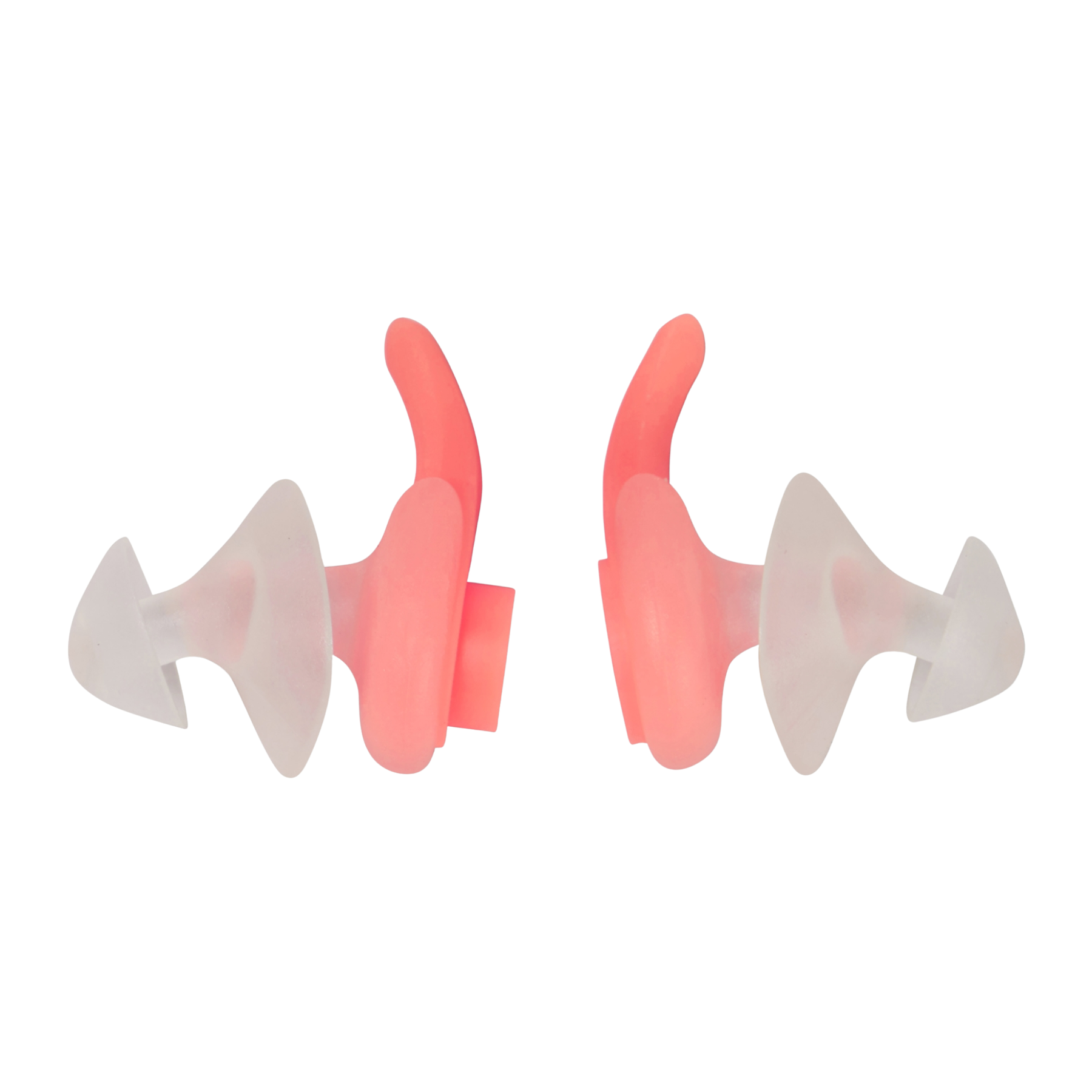 Speedo Biofuse Earplugs: Clear/Fluro Tangerine